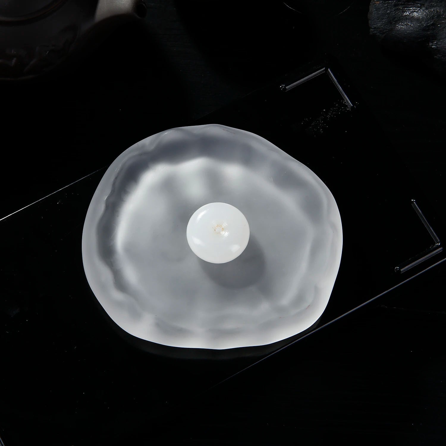 Mini Jade Incense Burner With Glass Plate Ash Catcher Incense Holder Home Decor - Reinvent Yourself