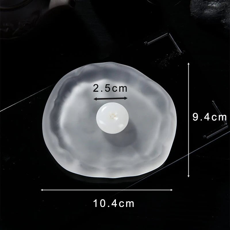 Mini Jade Incense Burner With Glass Plate Ash Catcher Incense Holder Home Decor - Reinvent Yourself