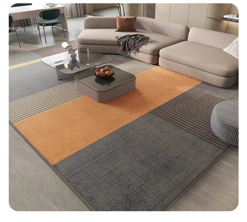 Modern Geometric Pattern Living Room Carpet Soft Non-slip Gaming Room Decoration Rug Light Luxury Easy Clean Coffee Tables Mat - Reinvent Yourself