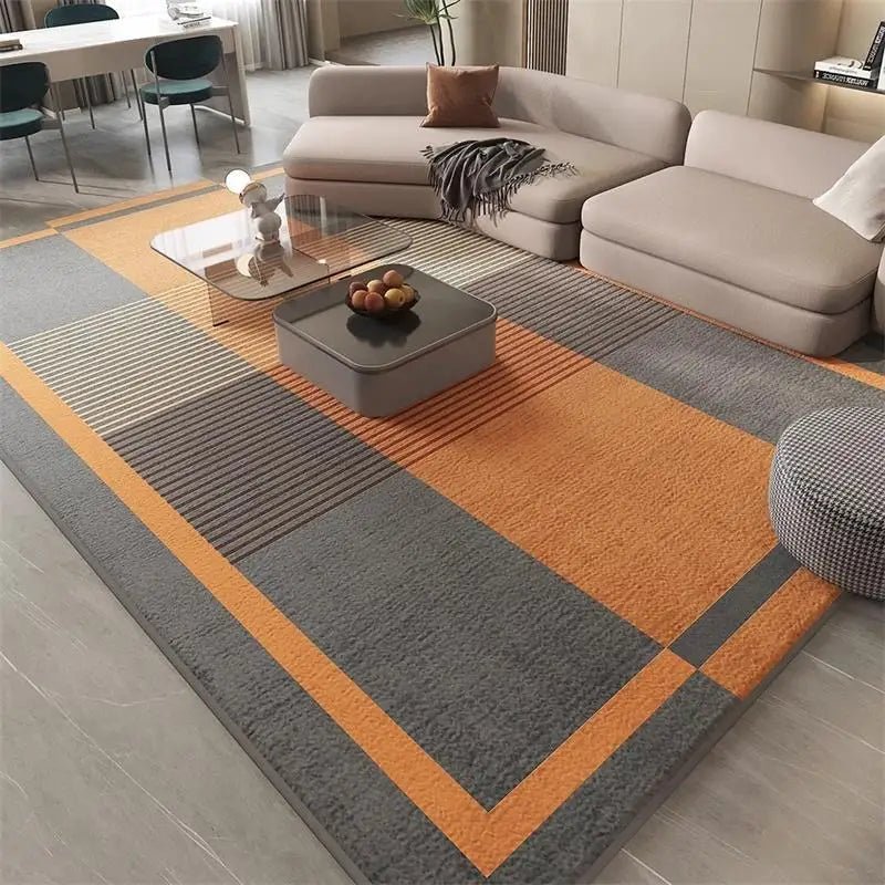 Modern Geometric Pattern Living Room Carpet Soft Non-slip Gaming Room Decoration Rug Light Luxury Easy Clean Coffee Tables Mat - Reinvent Yourself
