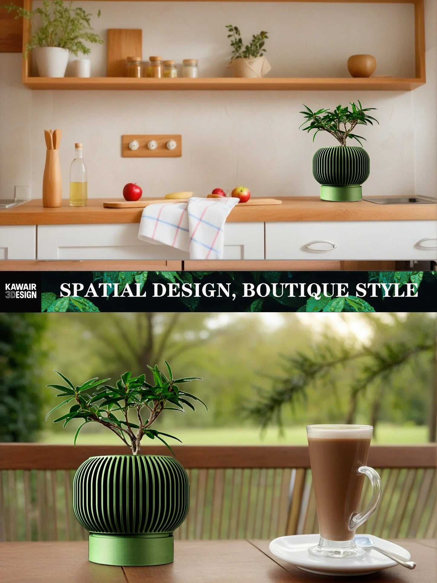 Modern Minimalist 3D Printed Plant Pot – Biodegradable Flower Planter for Home Decor, Eco-Friendly Sustainable Gift (Yuso) - Reinvent Yourself