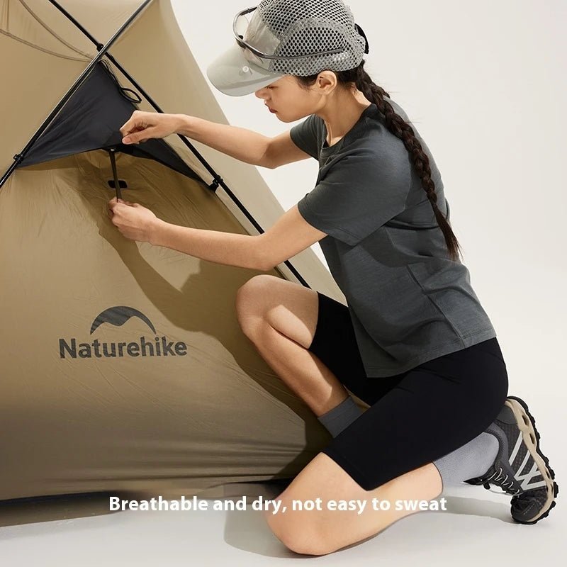 Naturehike Sports T-Shirt 100% Merino Wool Short Sleeve Running Training Outdoor Men Women Breathable Quick-Drying Sweatshirt - Reinvent Yourself