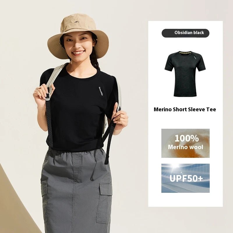 Naturehike Sports T-Shirt 100% Merino Wool Short Sleeve Running Training Outdoor Men Women Breathable Quick-Drying Sweatshirt - Reinvent Yourself
