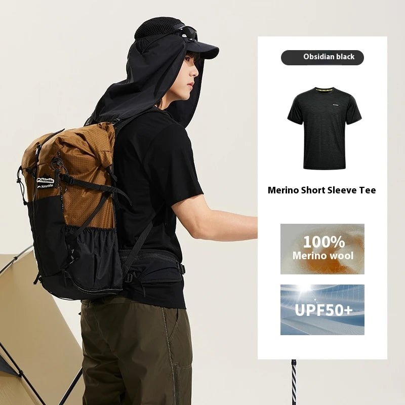 Naturehike Sports T-Shirt 100% Merino Wool Short Sleeve Running Training Outdoor Men Women Breathable Quick-Drying Sweatshirt - Reinvent Yourself