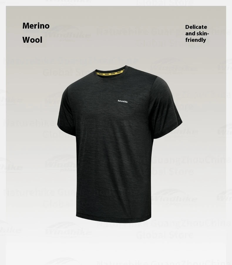 Naturehike Sports T-Shirt 100% Merino Wool Short Sleeve Running Training Outdoor Men Women Breathable Quick-Drying Sweatshirt - Reinvent Yourself