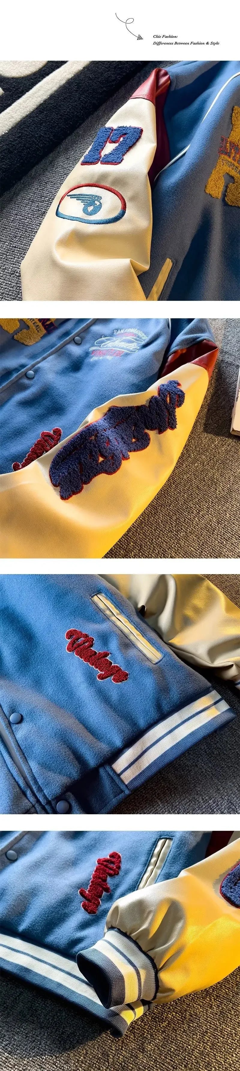 New Handsome Baseball Jackets for Men Spring and Autumn Trendy Brand Jackets with Embroidered Appliques Which Are All - Matching by Reinvent Yourself