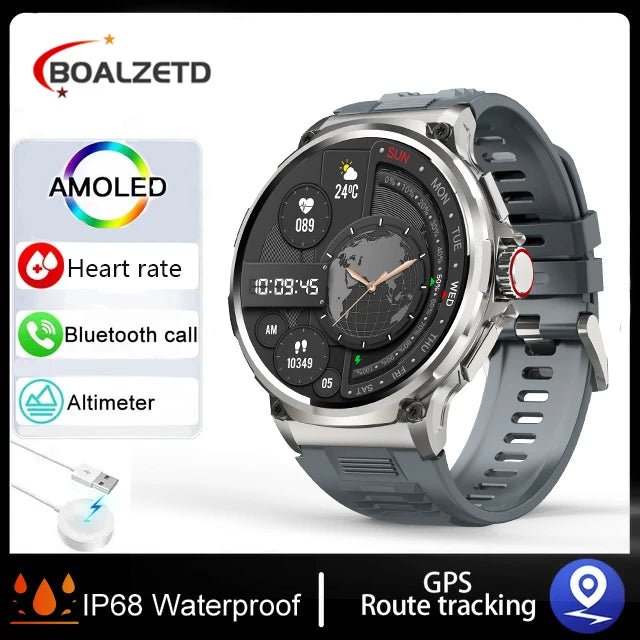 New Military Smart Watch Men 710 mA Waterproof Outdoor Sport Fitness Watches Health Monitor BT Call Smart Watch Men by Reinvent Yourself
