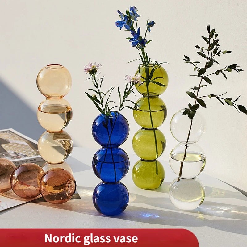 Nordic Glass Vase Home Decor Living Room Decoration Terrarium Flower Vase Plant Pots Decorative Home Accessories Decoration Gift - Reinvent Yourself