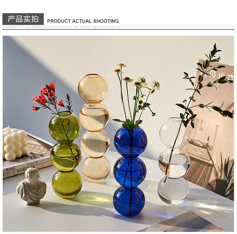 Nordic Glass Vase Home Decor Living Room Decoration Terrarium Flower Vase Plant Pots Decorative Home Accessories Decoration Gift - Reinvent Yourself