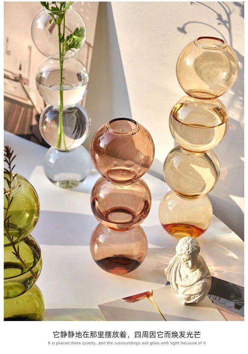 Nordic Glass Vase Home Decor Living Room Decoration Terrarium Flower Vase Plant Pots Decorative Home Accessories Decoration Gift - Reinvent Yourself
