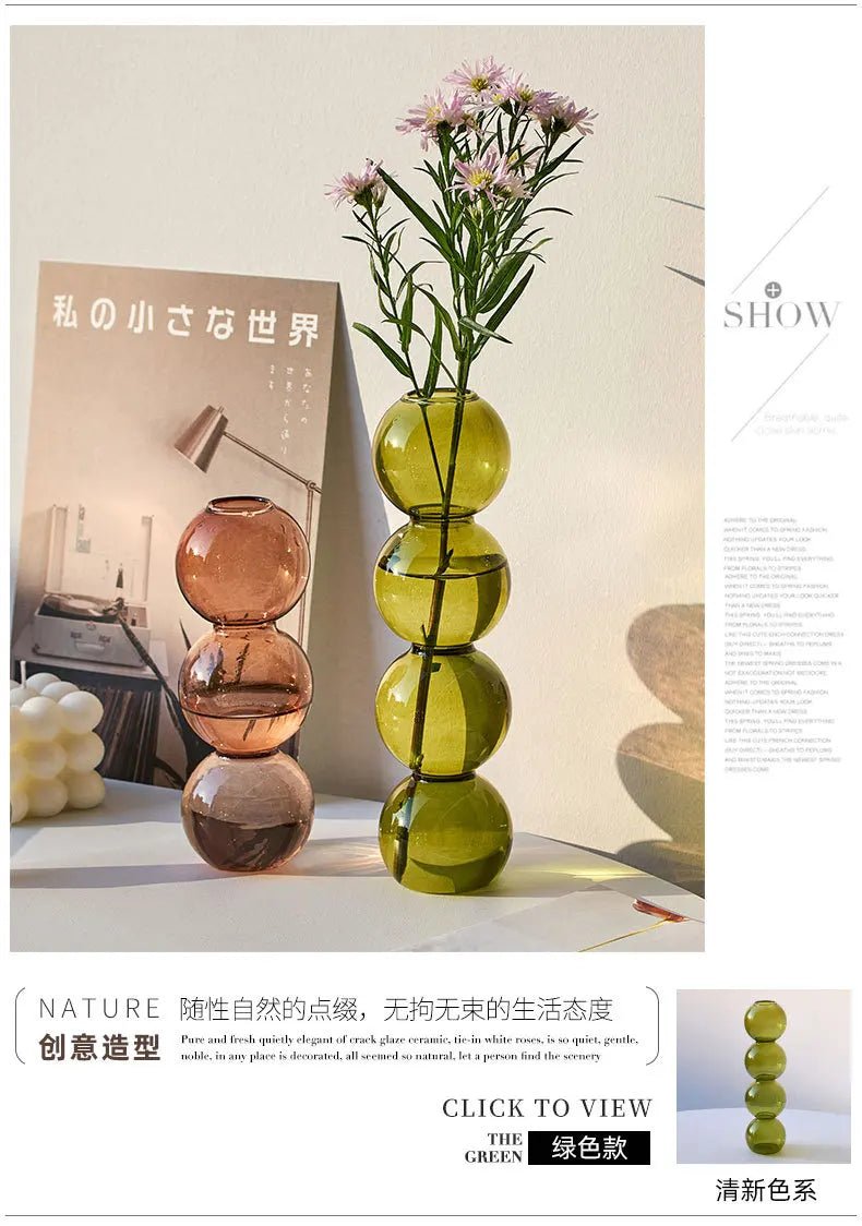 Nordic Glass Vase Home Decor Living Room Decoration Terrarium Flower Vase Plant Pots Decorative Home Accessories Decoration Gift - Reinvent Yourself