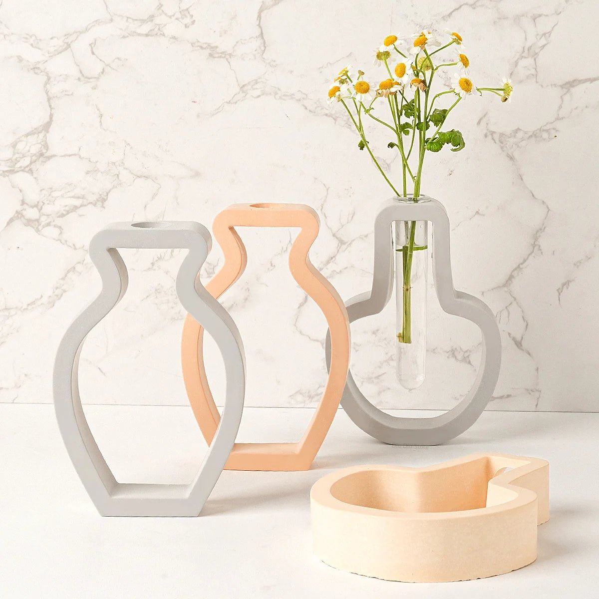 Nordic Style Simple Vase Silicone Mold DIY Hydroponics Flower Pot Craft Gifts Making Plaster Resin Casting Molds Home Decor - Reinvent Yourself