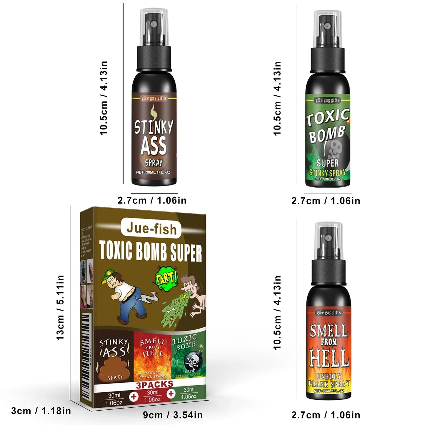 Novelties Liquid Fart Gag Prank Joke Spray Can Stink Bomb Smelly Stinky Gas Joke Sprinkle Prank Family Entertainment Supply - Reinvent Yourself
