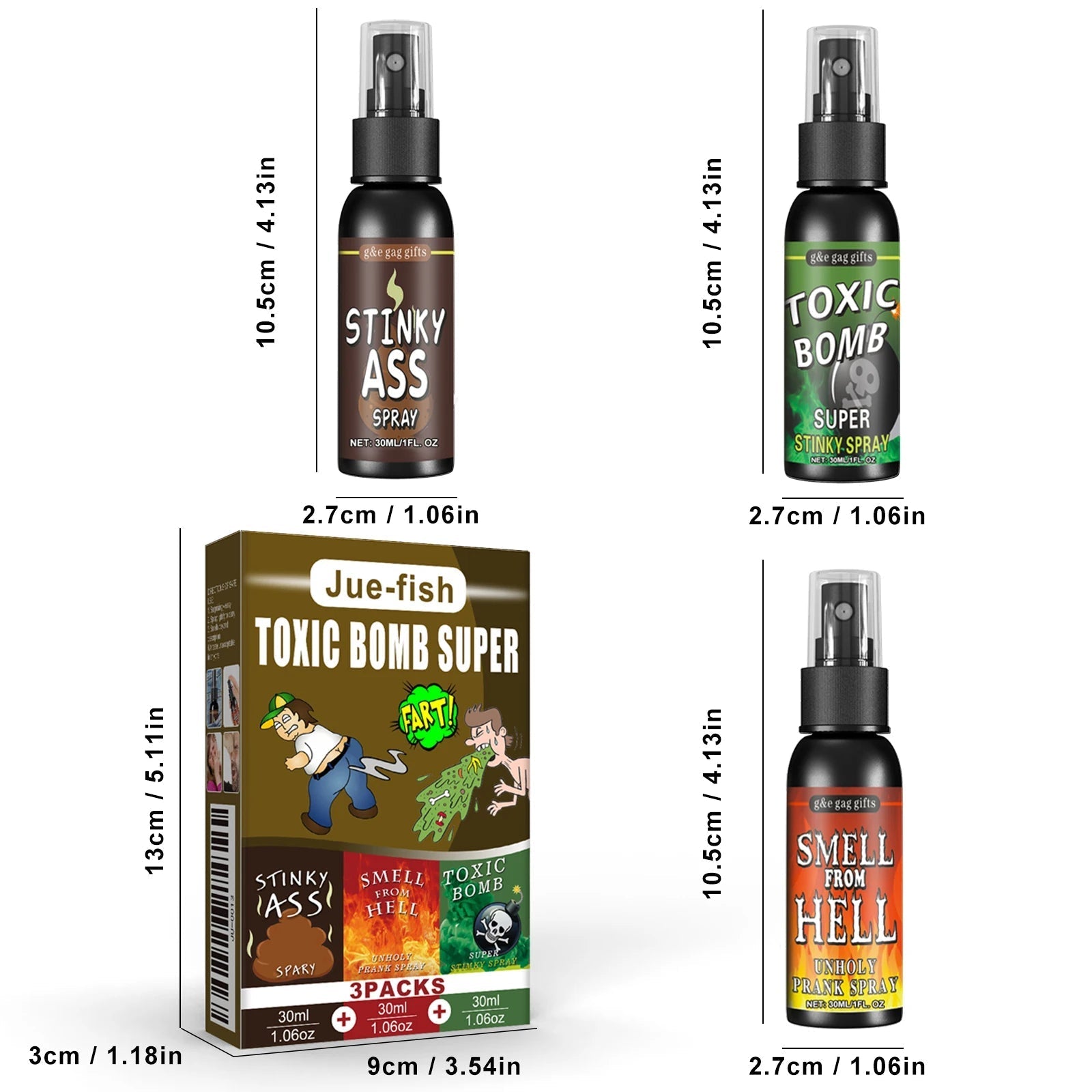 Novelties Liquid Fart Gag Prank Joke Spray Can Stink Bomb Smelly Stinky Gas Joke Sprinkle Prank Family Entertainment Supply - Reinvent Yourself