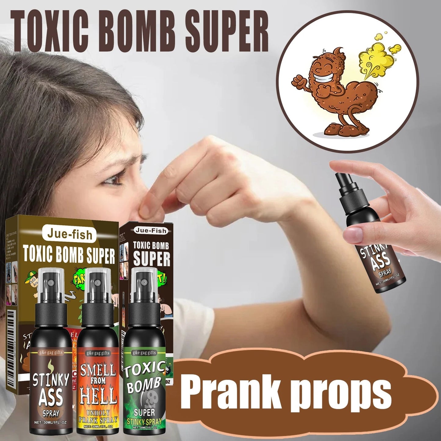 Novelties Liquid Fart Gag Prank Joke Spray Can Stink Bomb Smelly Stinky Gas Joke Sprinkle Prank Family Entertainment Supply - Reinvent Yourself
