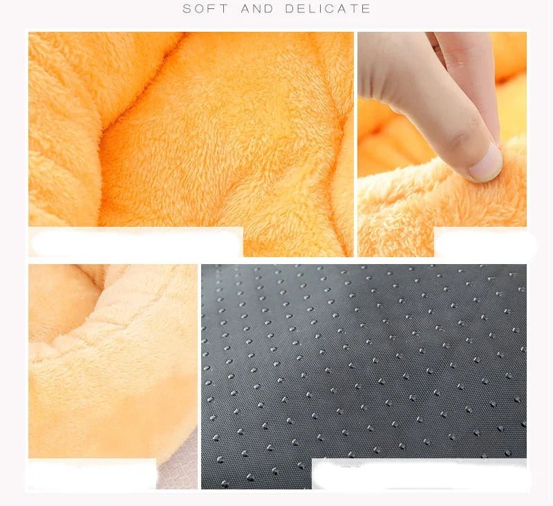 Pet Bed Warming Donut Style For Small Dogs Faux Fur Kennel Cozy Indoor - Reinvent Yourself
