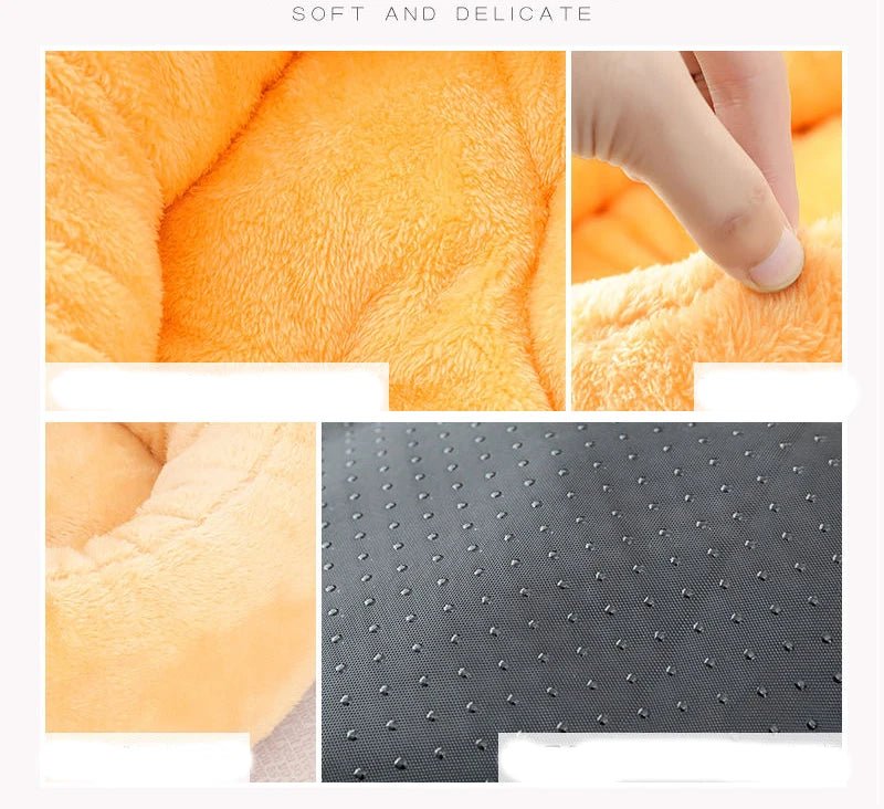 Pet Bed Warming Donut Style For Small Dogs Faux Fur Kennel Cozy Indoor - Reinvent Yourself