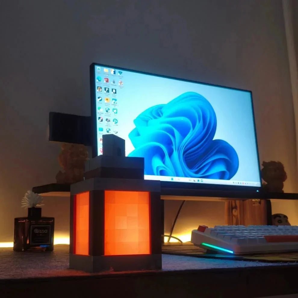 Pixel Style Wall Night Light USB Creative My Worlds Hanging Lantern For Bedroom & Gaming Decor Atmosphere Lamp For Boys Room - Reinvent Yourself