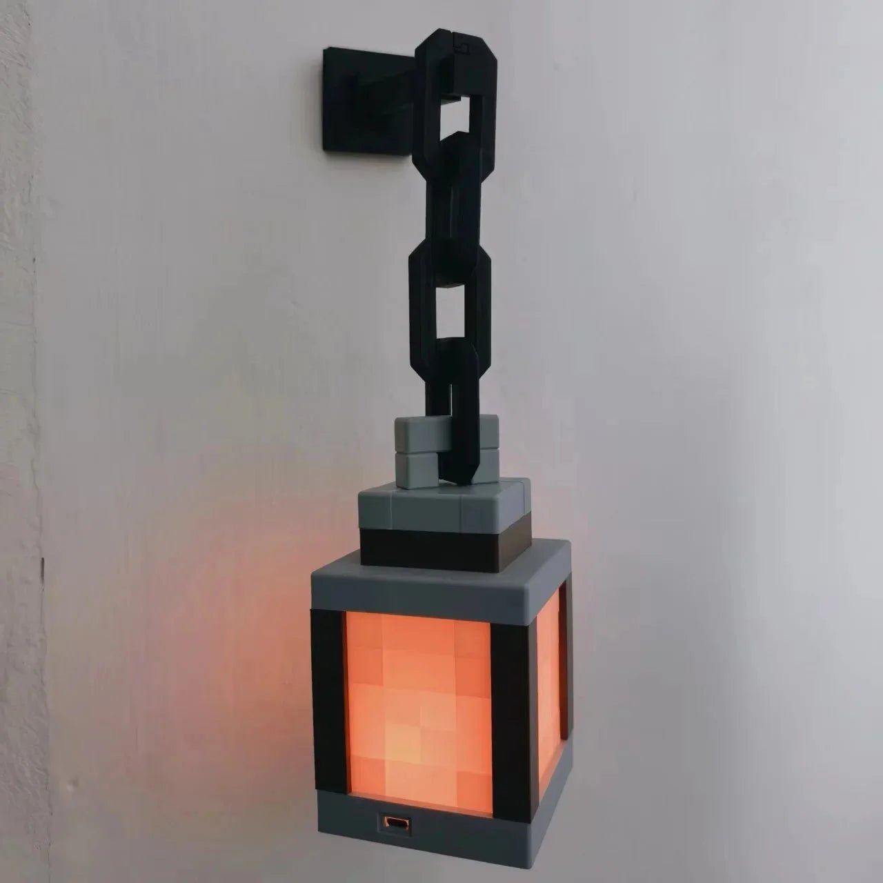 Pixel Style Wall Night Light USB Creative My Worlds Hanging Lantern For Bedroom & Gaming Decor Atmosphere Lamp For Boys Room - Reinvent Yourself