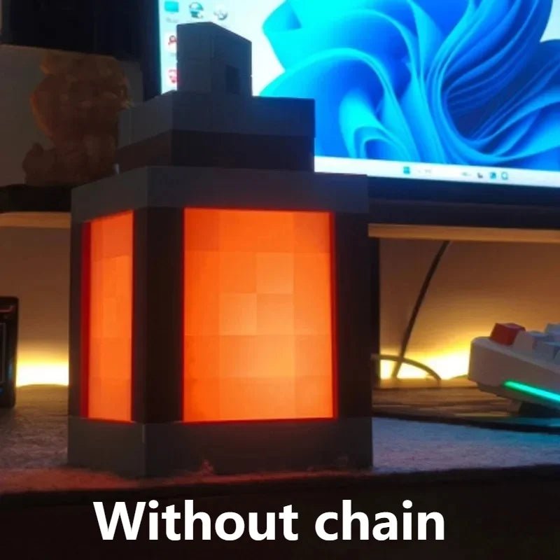 Pixel Style Wall Night Light USB Creative My Worlds Hanging Lantern For Bedroom & Gaming Decor Atmosphere Lamp For Boys Room - Reinvent Yourself