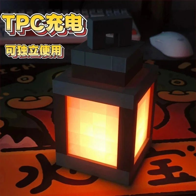 Pixel Style Wall Night Light USB Creative My Worlds Hanging Lantern For Bedroom & Gaming Decor Atmosphere Lamp For Boys Room - Reinvent Yourself
