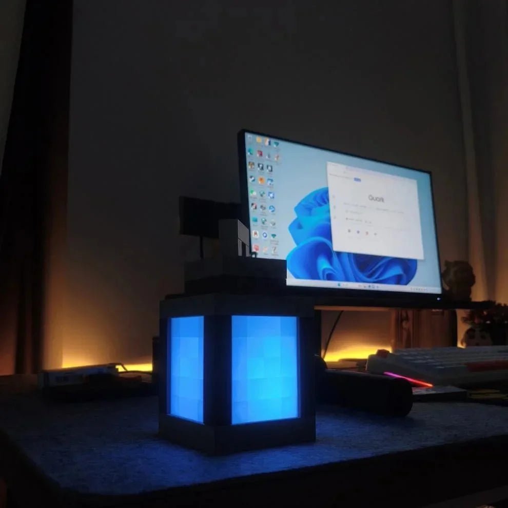 Pixel Style Wall Night Light USB Creative My Worlds Hanging Lantern For Bedroom & Gaming Decor Atmosphere Lamp For Boys Room - Reinvent Yourself