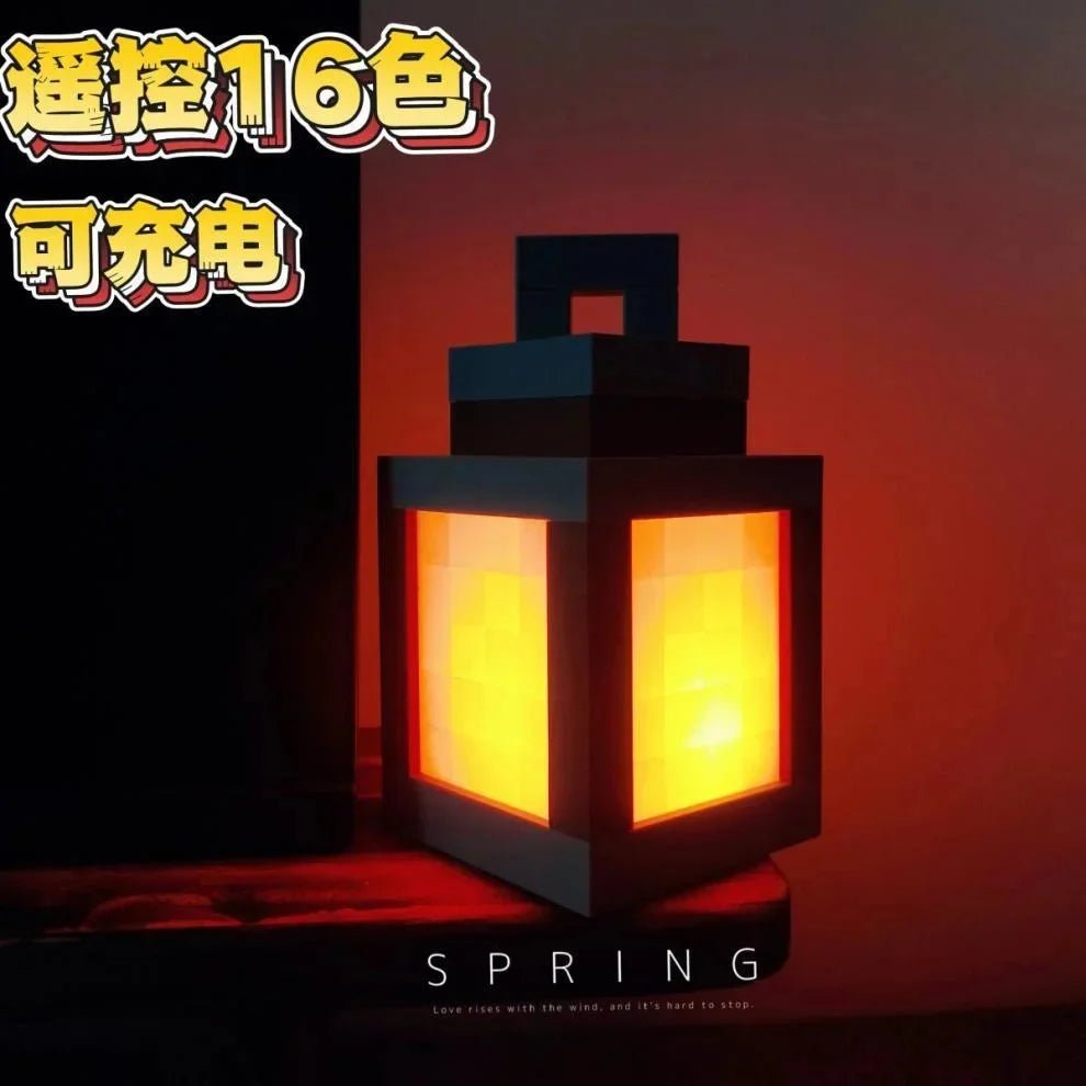 Pixel Style Wall Night Light USB Creative My Worlds Hanging Lantern For Bedroom & Gaming Decor Atmosphere Lamp For Boys Room - Reinvent Yourself