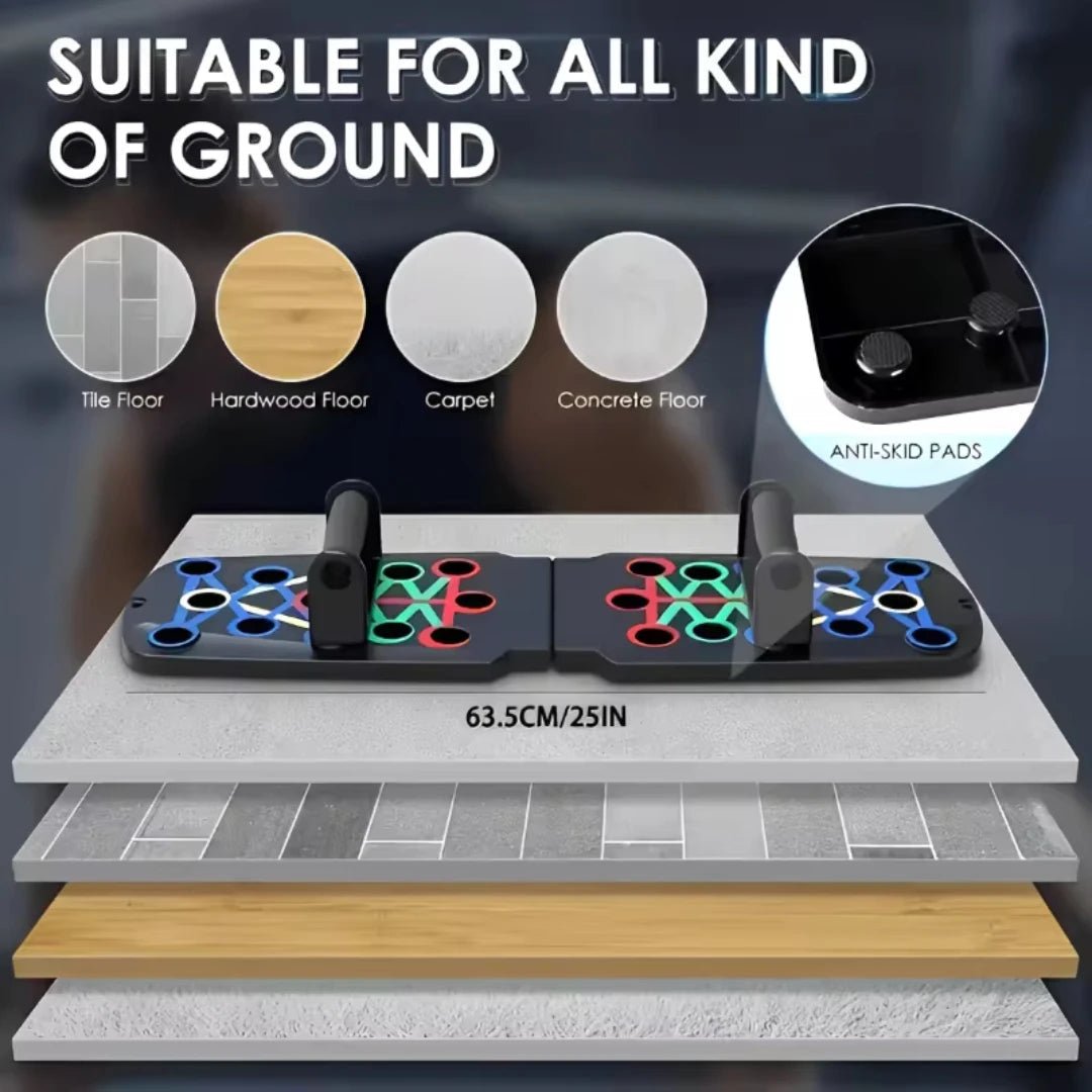 Portable Multifunctional Push-up Board Set With Handles Foldable Fitness Equipment For Chest Abdomen Arms And Back Training - Reinvent Yourself
