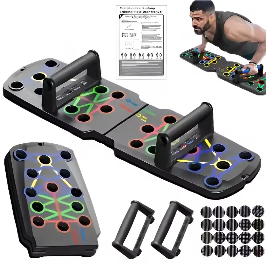 Portable Multifunctional Push-up Board Set With Handles Foldable Fitness Equipment For Chest Abdomen Arms And Back Training - Reinvent Yourself