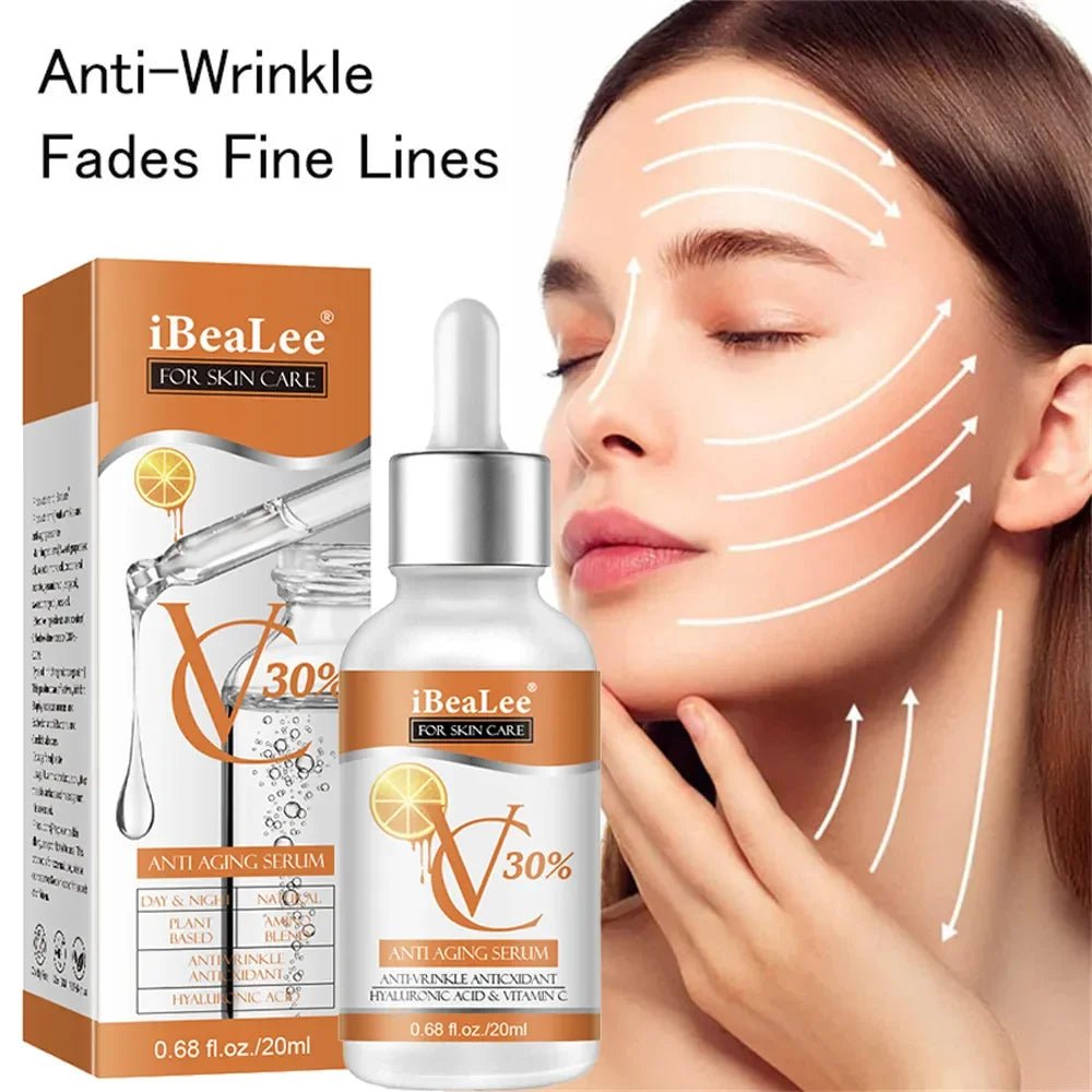 Premium 30% Vitamin C Serum For Face Anti Aging Wrinkle Facial Hyaluronic Acid Retinol Acids Boost Collagen Hydrate Skin Care - Reinvent Yourself