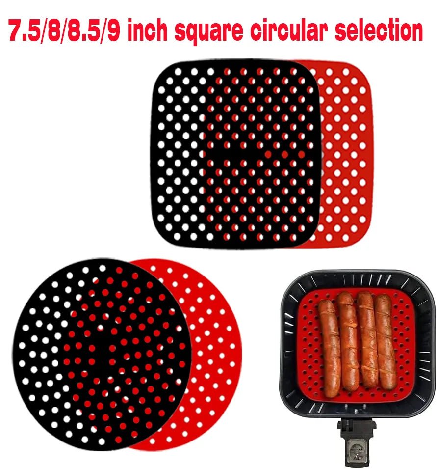 Reusable Air Fryer Silicone Mat Non-stick Baking Mat Pastry Tools Bakeware Oil Mats Cake Grilled Saucer Kitchen Accessories by Reinvent Yourself