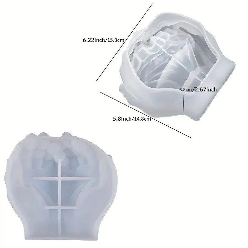 Silicone Hand Mold For Resin Casting DIY Crafts Jewelry Storage Candle Holder - Reinvent Yourself