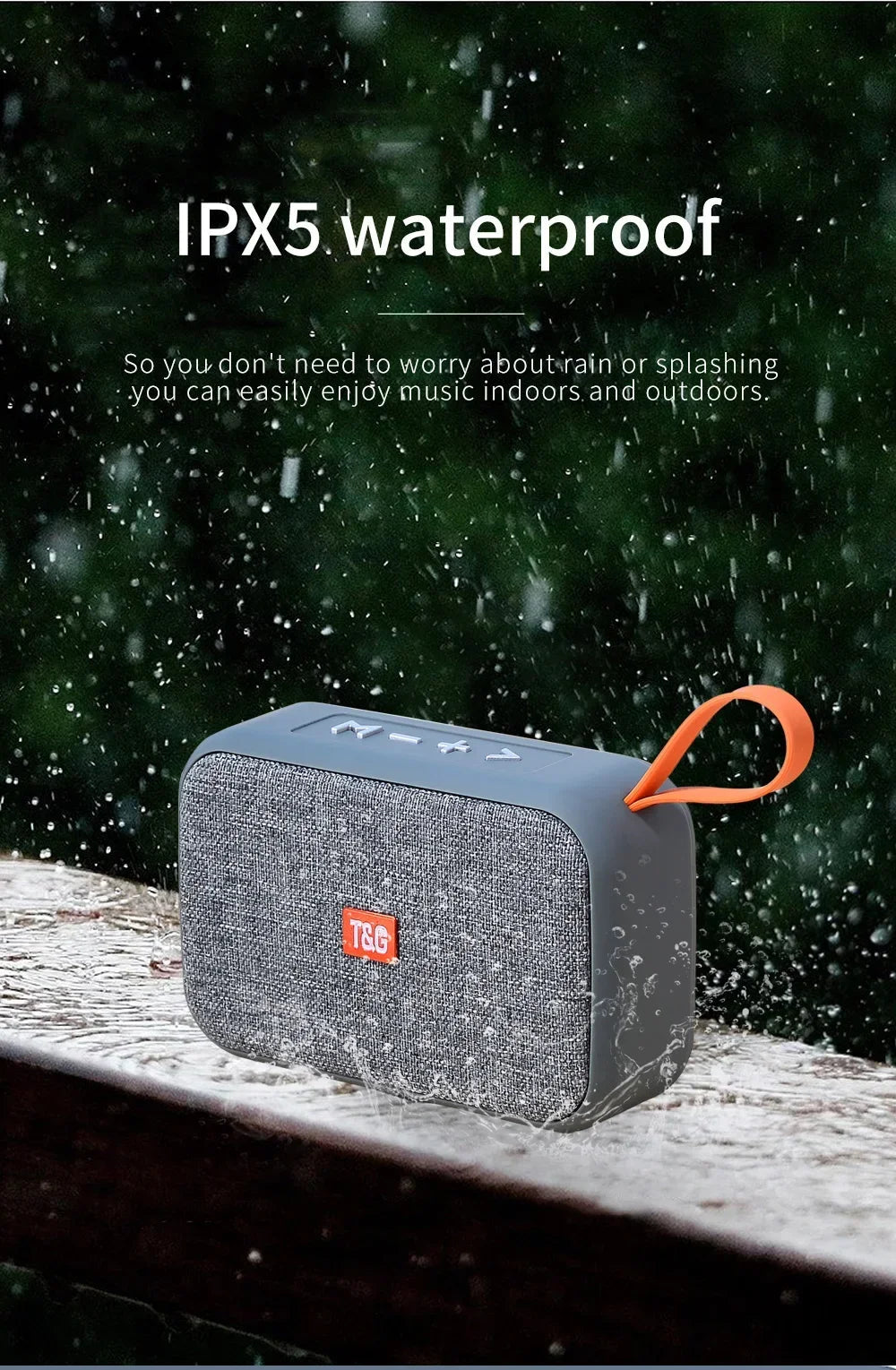 Speaker TG506 Portable Mini Wireless Soundbar Bluetooth 5.0 Outdoor Indoor HIFI Loudspeaker Support TF Card FM Radio Waterproof - Reinvent Yourself