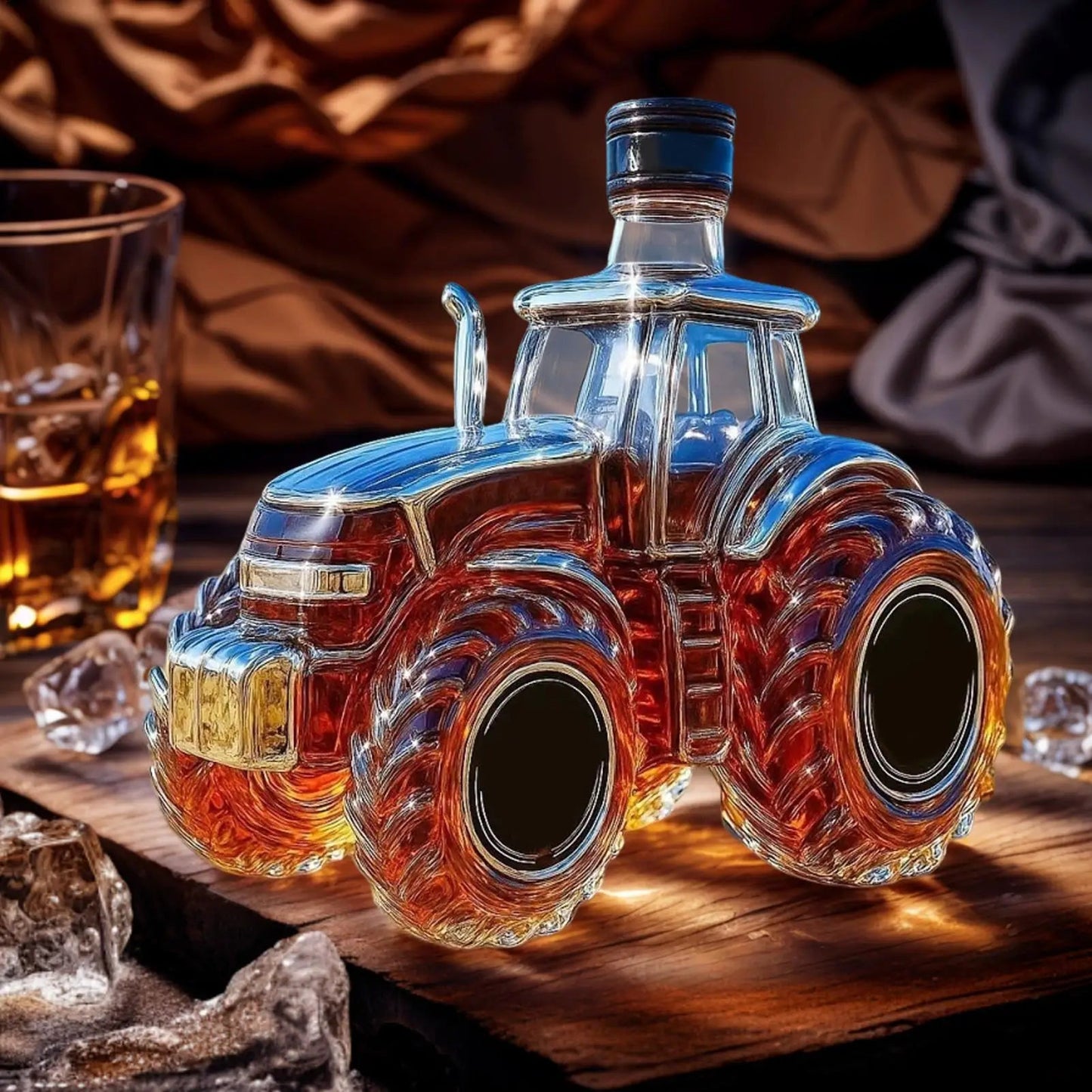 Tractor Shaped Whiskey Decanter 300ML 350ML Glass Bottles Home Bar Decor - Reinvent Yourself
