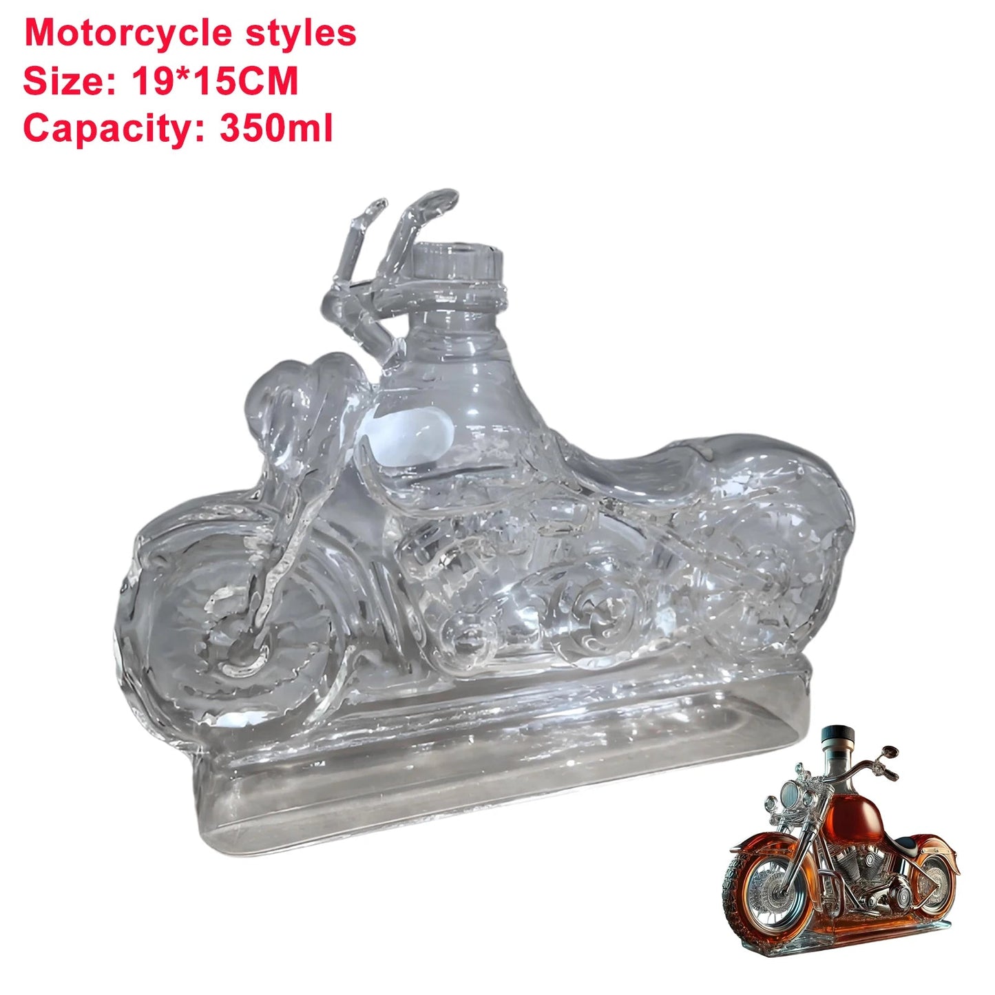 Tractor Shaped Whiskey Decanter 300ML 350ML Glass Bottles Home Bar Decor - Reinvent Yourself