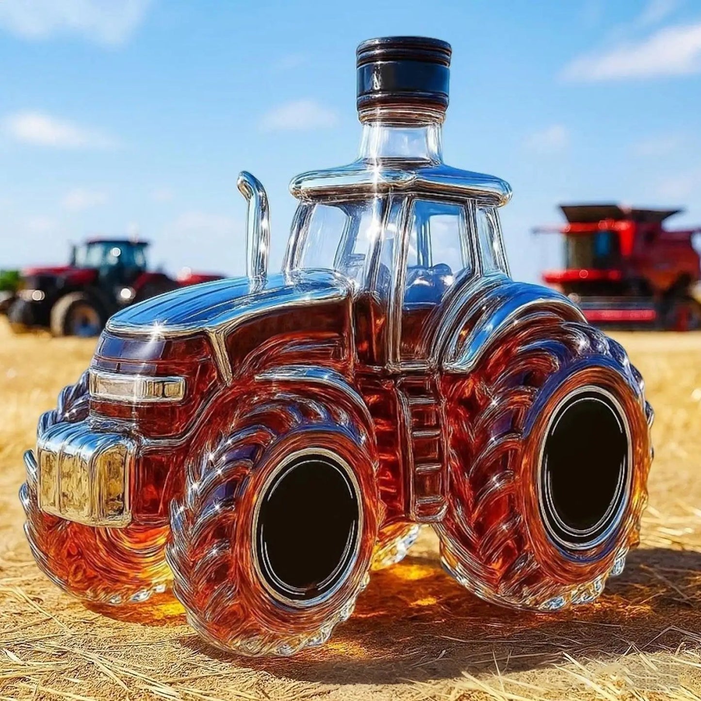 Tractor Shaped Whiskey Decanter 300ML 350ML Glass Bottles Home Bar Decor - Reinvent Yourself