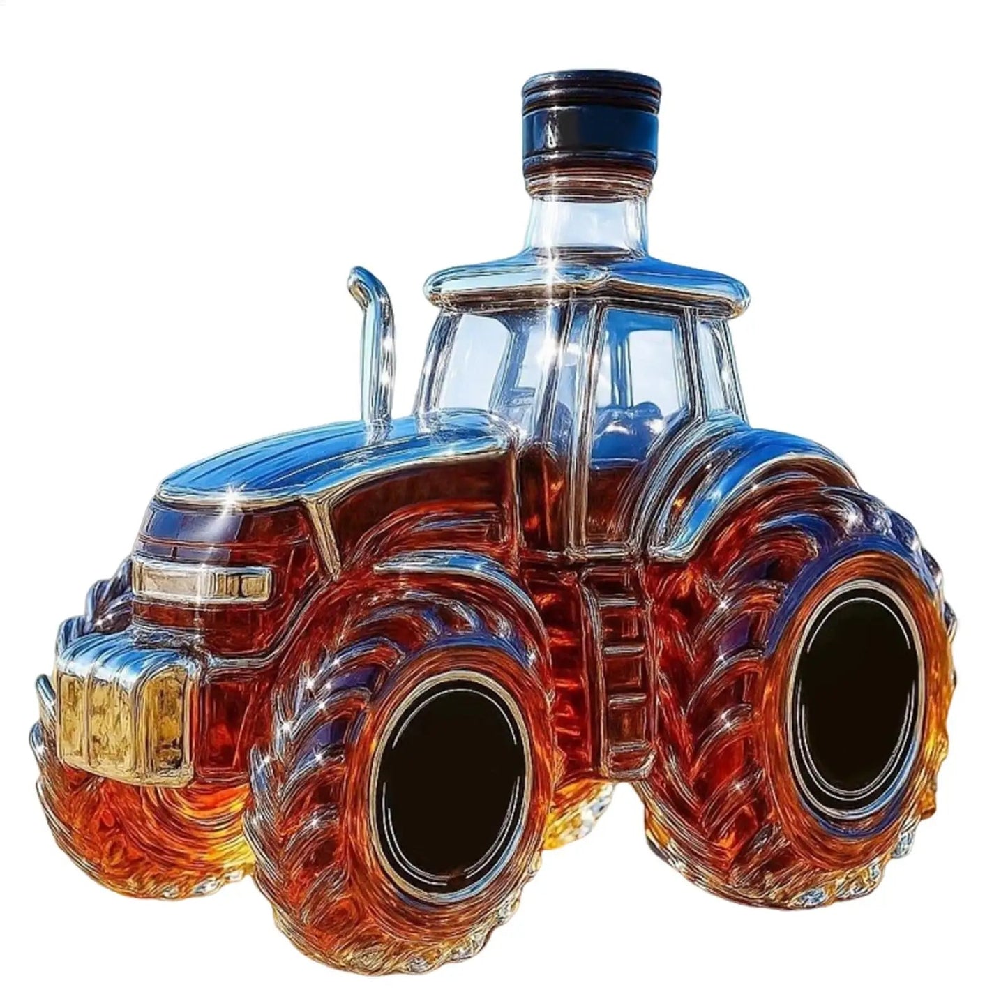 Tractor Shaped Whiskey Decanter 300ML 350ML Glass Bottles Home Bar Decor - Reinvent Yourself