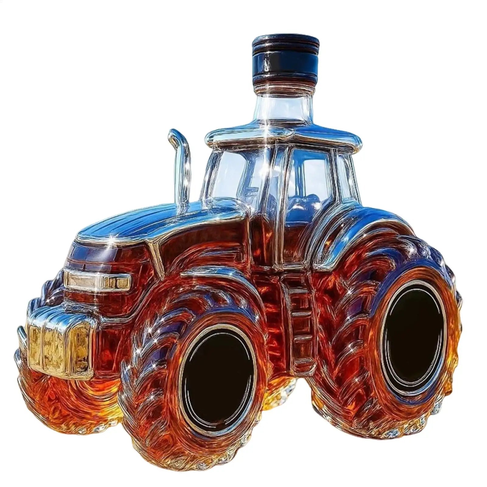 Tractor Shaped Whiskey Decanter 300ML 350ML Glass Bottles Home Bar Decor - Reinvent Yourself
