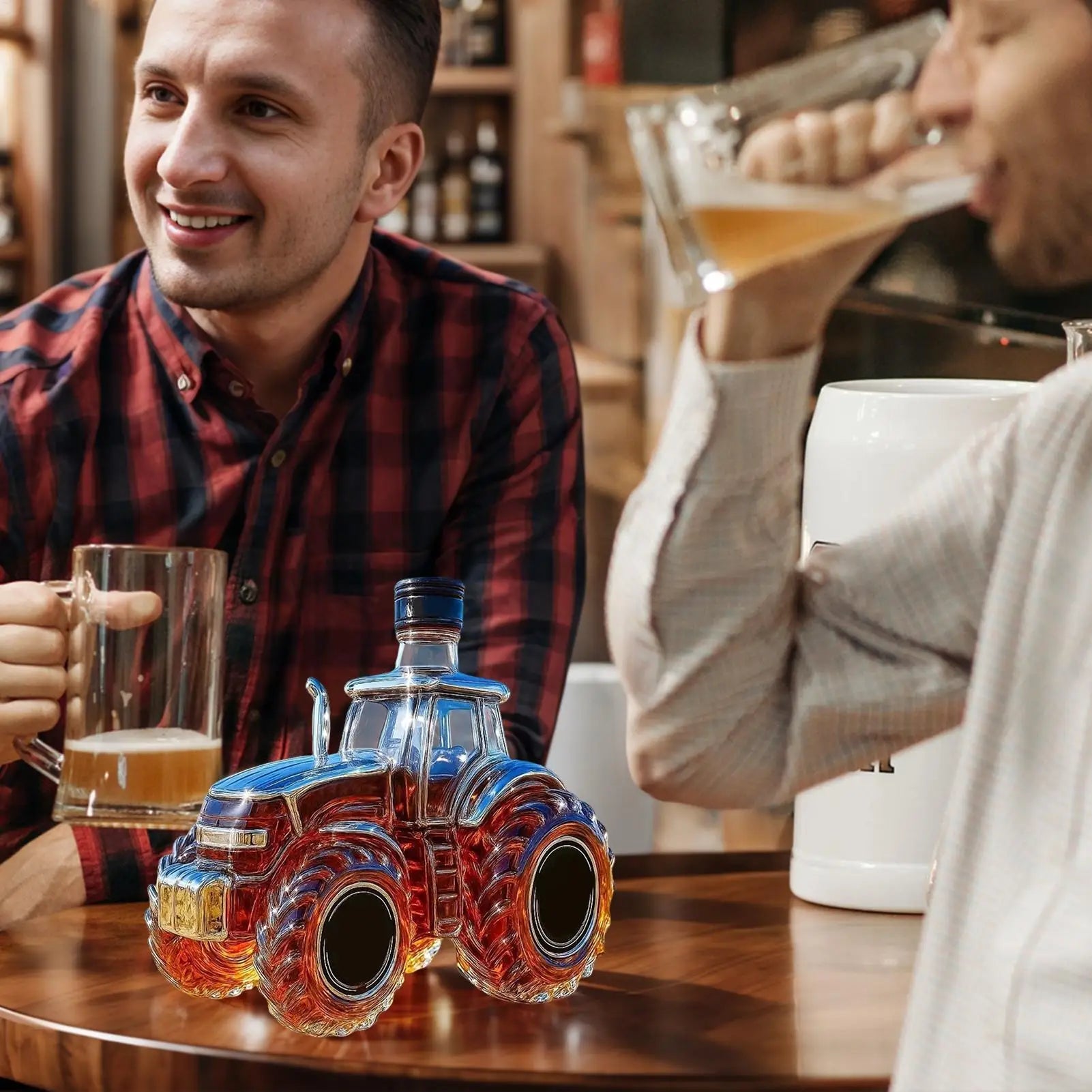 Tractor Shaped Whiskey Decanter 300ML 350ML Glass Bottles Home Bar Decor - Reinvent Yourself