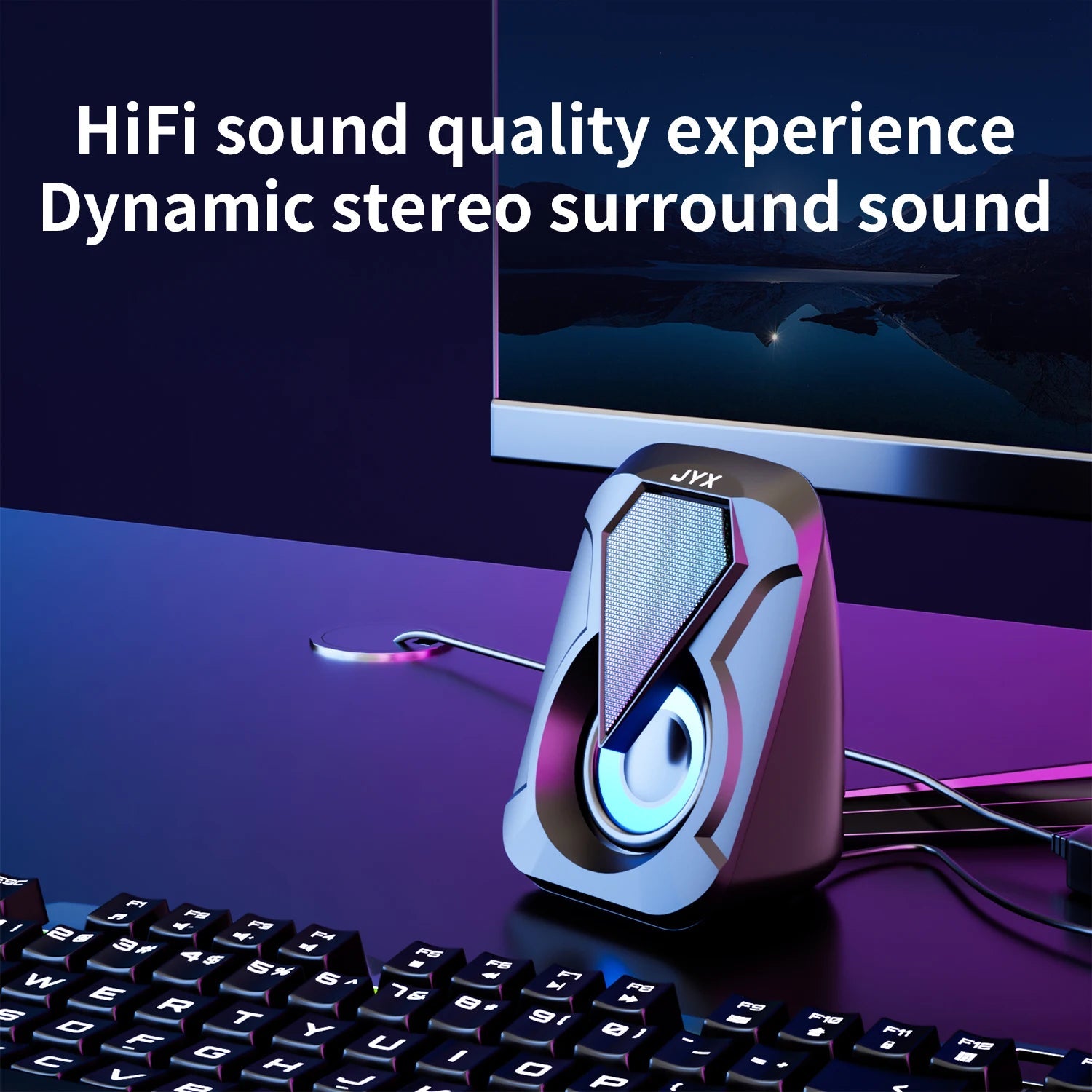 USB Computer Speaker System with USB Subwoofer Mode, USB Low-Frequency Bass, USB Audio Output, and USB Operation—Compatible with Smartphones, Tablets, Laptops, and Game Consoles—Plug-And-Play Setup, Suitable for Pc and Si - Reinvent Yourself