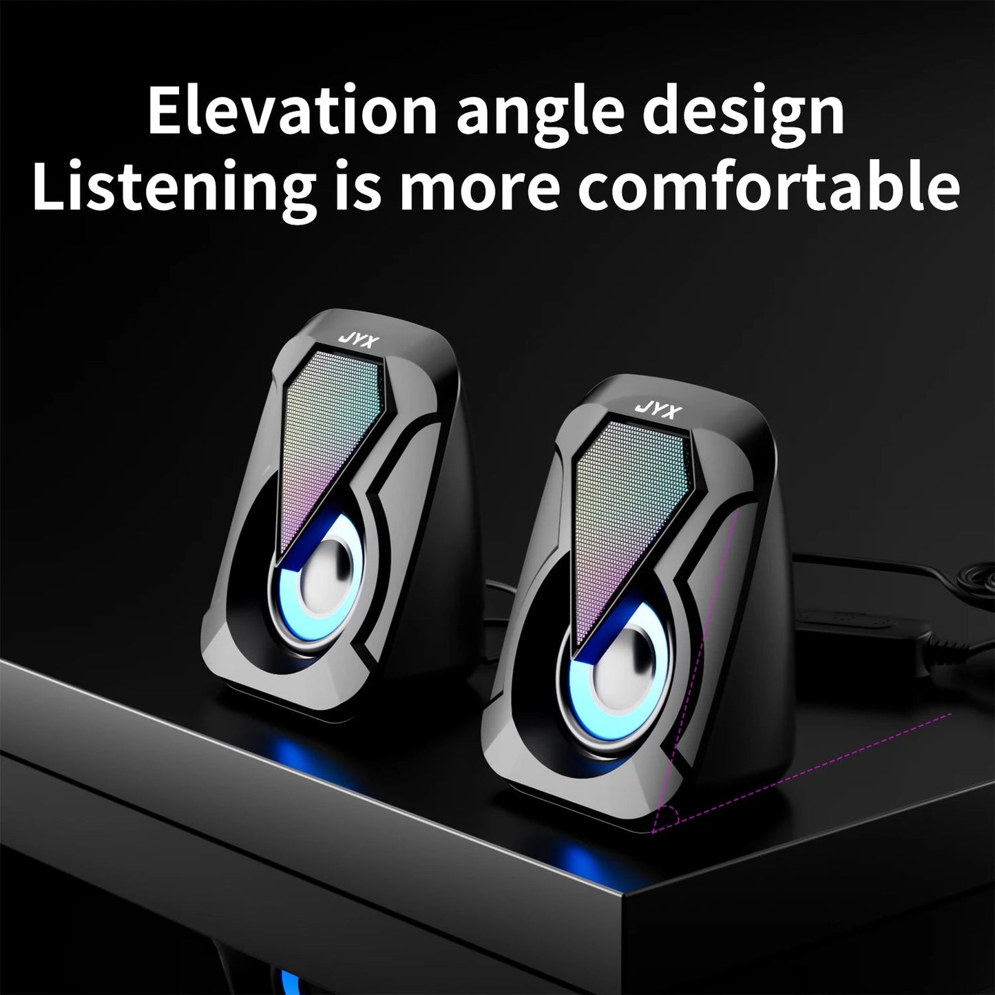 USB Computer Speaker System with USB Subwoofer Mode, USB Low-Frequency Bass, USB Audio Output, and USB Operation—Compatible with Smartphones, Tablets, Laptops, and Game Consoles—Plug-And-Play Setup, Suitable for Pc and Si - Reinvent Yourself