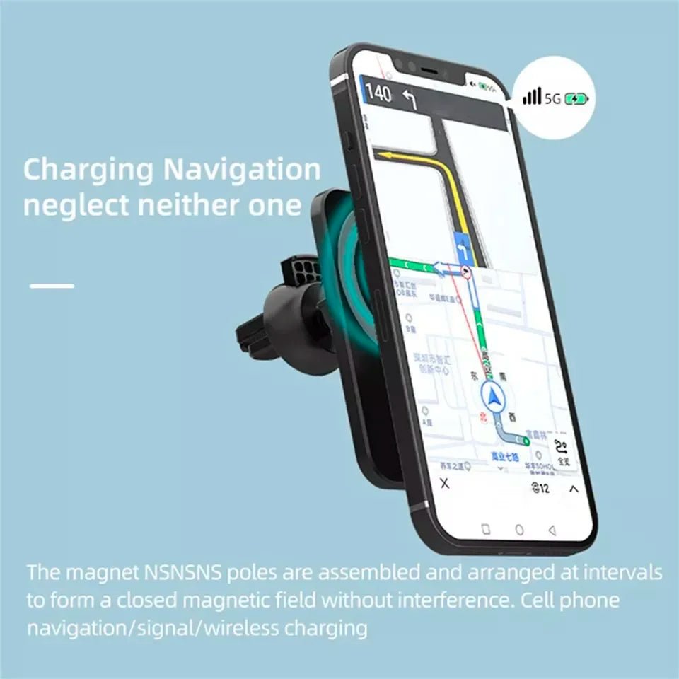 UYUXIO 30W Wireless Charger Magnetic Car Phone Holder for iPhone 16 15 14 13 Pro Max 12 Fast Charging Magnet Induction Adapter - Reinvent Yourself