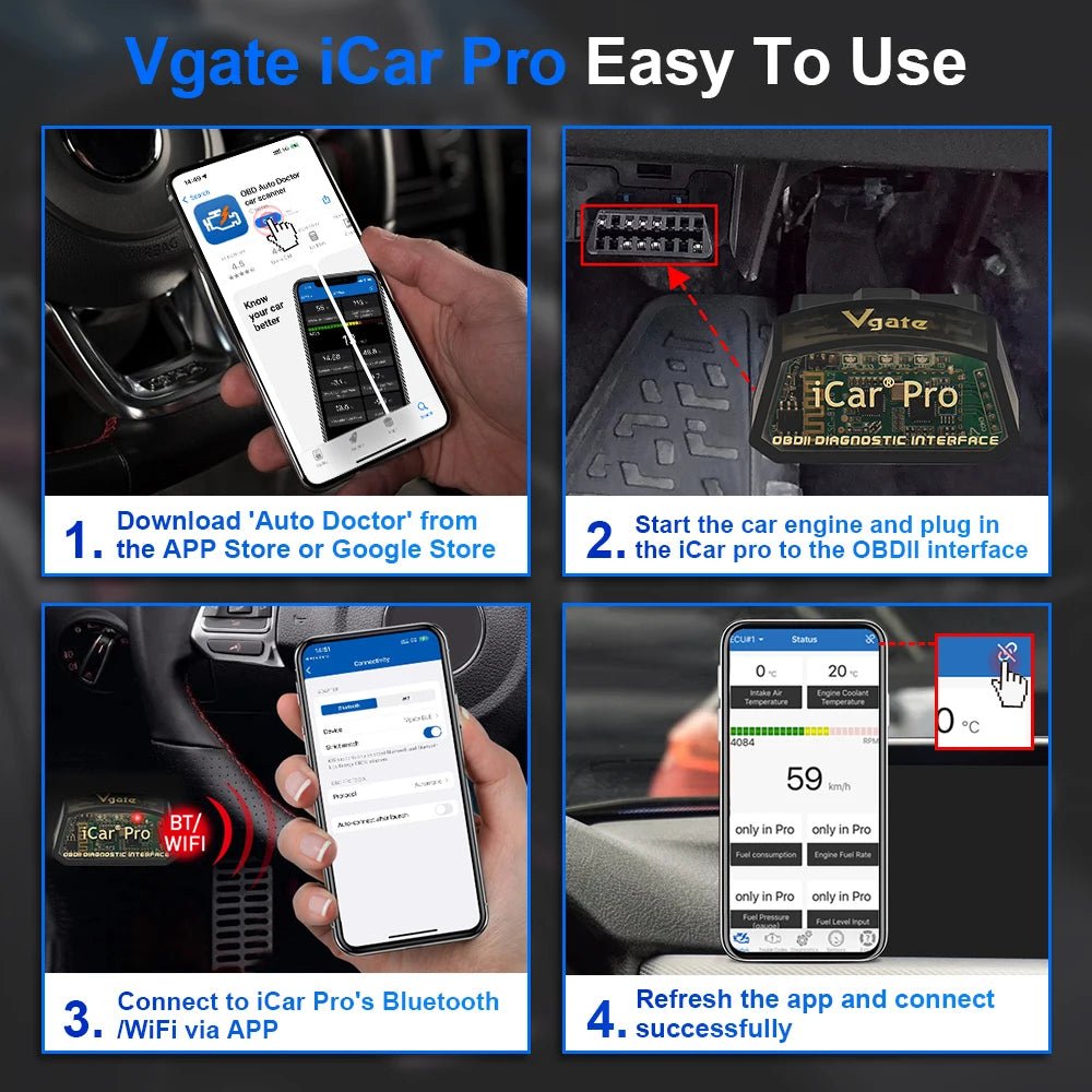 Vgate iCar Pro elm327 V2.3 OBD 2 OBD2 Car Diagnostic Tool WIFI Bluetooth 4.0 for IOS Scan Tool ODB2 Auto Scanner PK ELM 327 V1 5 by Reinvent Yourself