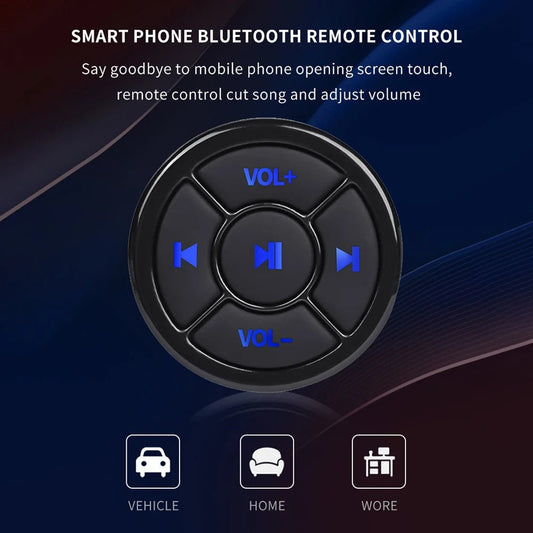 Wireless Bluetooth 5.0 Remote Controller Media Button Car Motorcycle Bike Steering Wheel Music Play for IOS Android Phone Tablet - Reinvent Yourself