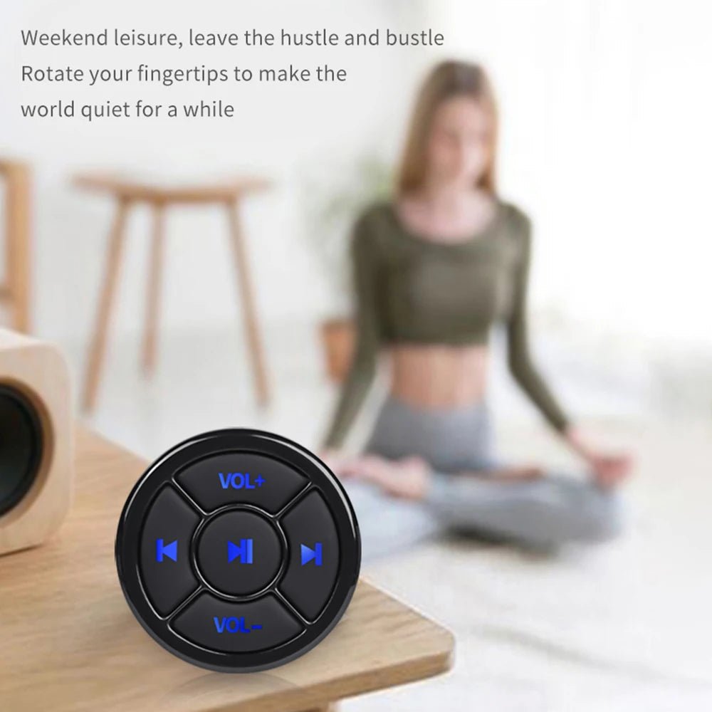 Wireless Bluetooth 5.0 Remote Controller Media Button Car Motorcycle Bike Steering Wheel Music Play for IOS Android Phone Tablet - Reinvent Yourself