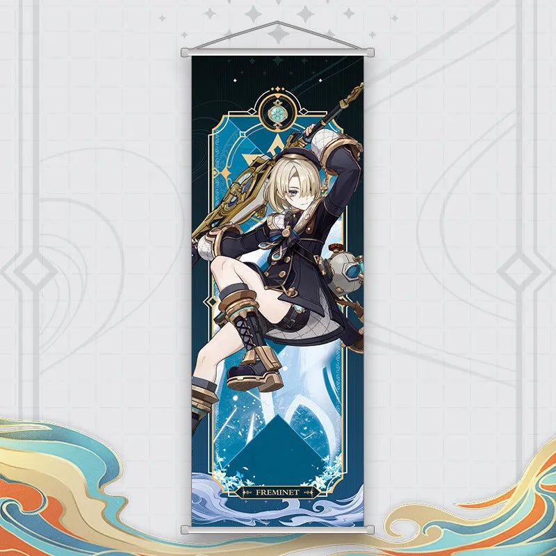 Xiao Yelan Kazuha Hutao Genshin Impact Scroll Canvas Wall Hanging Painting Home Decor Anime Poster Wall Art Room Decoration - Reinvent Yourself