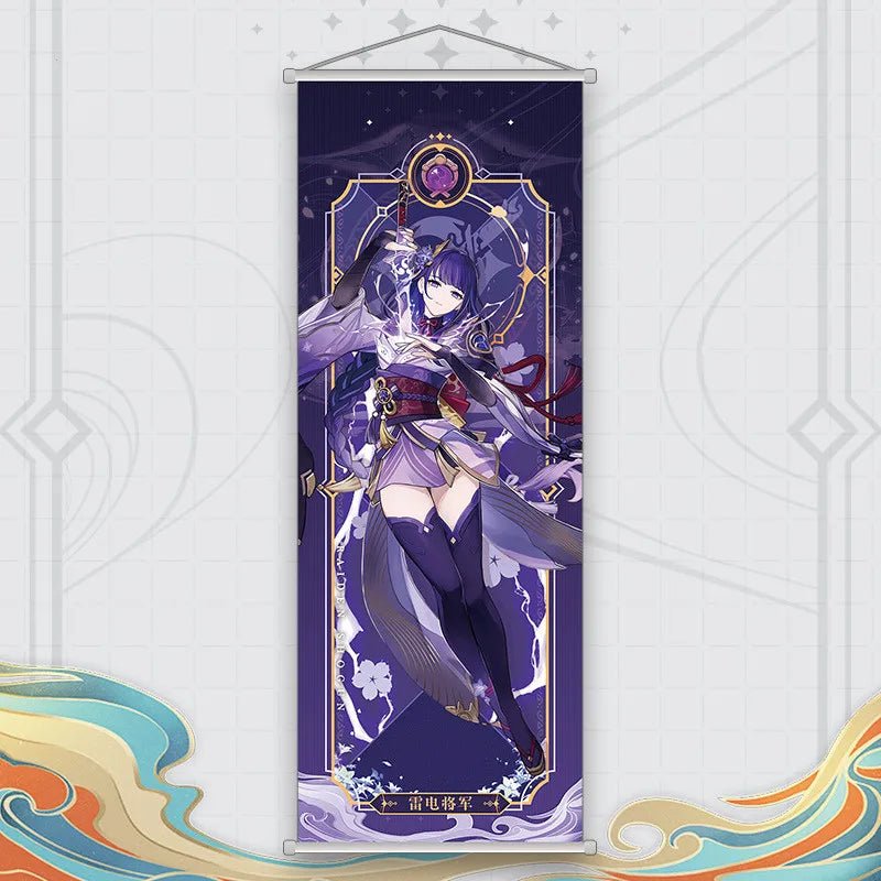Xiao Yelan Kazuha Hutao Genshin Impact Scroll Canvas Wall Hanging Painting Home Decor Anime Poster Wall Art Room Decoration - Reinvent Yourself