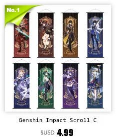 Xiao Yelan Kazuha Hutao Genshin Impact Scroll Canvas Wall Hanging Painting Home Decor Anime Poster Wall Art Room Decoration - Reinvent Yourself