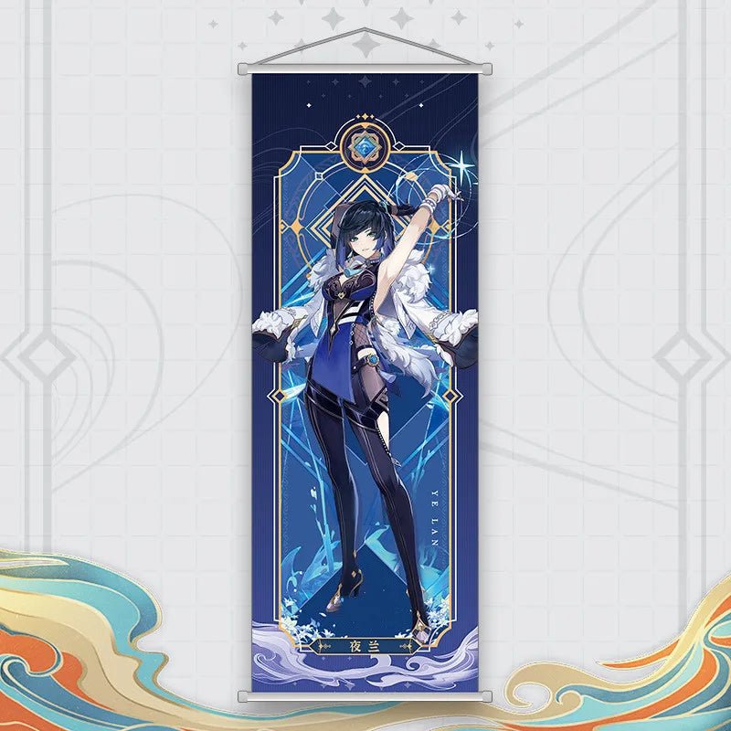 Xiao Yelan Kazuha Hutao Genshin Impact Scroll Canvas Wall Hanging Painting Home Decor Anime Poster Wall Art Room Decoration - Reinvent Yourself