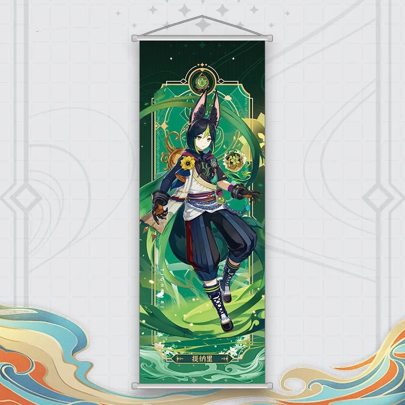 Xiao Yelan Kazuha Hutao Genshin Impact Scroll Canvas Wall Hanging Painting Home Decor Anime Poster Wall Art Room Decoration - Reinvent Yourself